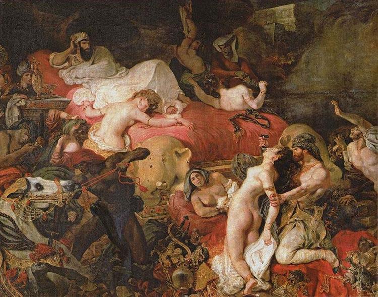 Eugene Delacroix Death of Sardanapalus France oil painting art